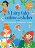 3 Fairy Tales to Colour and Sticker: Little Red Riding Hood - Jungle Book - Cinderella - Hikayeler | Avrupa Kitabevi