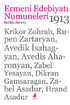 Ermeni Edebiyatı Numuneleri 1913 - Roman | Avrupa Kitabevi