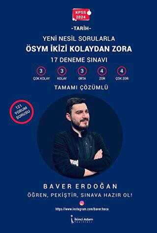 İkinci Adam Yayınları KPSS O¨SYM İkizi Kolaydan Zora -  | Avrupa Kitabevi