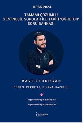 İkinci Adam Yayınları KPSS Tamamı C¸o¨zu¨mlu¨ Yeni Nesil Sorular İle Tarih O¨gˆreten Soru Bankası -  | Avrupa Kitabevi