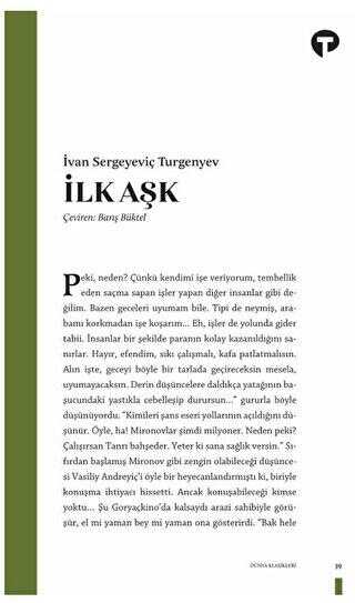 İlk Aşk - Roman | Avrupa Kitabevi