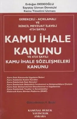 Kamu İhale Kanunu ve 4735 Sayılı Kamu İhale Sözleşmeleri Kanunu -  | Avrupa Kitabevi