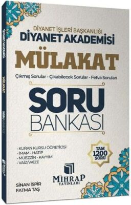 Mihrap Yayınları Mihrap Diyanet Akademisi Mülakat Soru Bankası -  | Avrupa Kitabevi