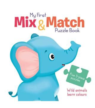 My First Mix & Match Puzzle Book: Wild Animals Learn Colours - Hikayeler | Avrupa Kitabevi