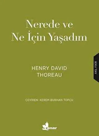 Nerede ve Ne için Yaşadım - Denemeler | Avrupa Kitabevi