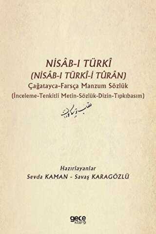 Nisab-ı Türki Nisab-ı Türki-i Turan Çağatayca Farsça Manzum Sözlük - Sözlükler | Avrupa Kitabevi