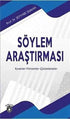 Söylem Araştırması - Araştıma ve İnceleme Kitapları | Avrupa Kitabevi