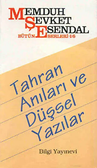 Tahran Anıları ve Düşsel Yazılar - Anı Mektup ve Günlük Kitapları | Avrupa Kitabevi