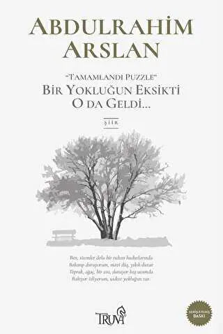 Tamamlandı Puzzle - Bir Yokluğun Eksikti O da Geldi - Şiir Kitapları | Avrupa Kitabevi