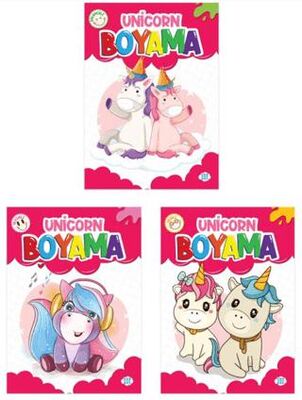 Unicorn Boyama Seti 3 Kitap - Çocuk Boyama Kitapları | Avrupa Kitabevi